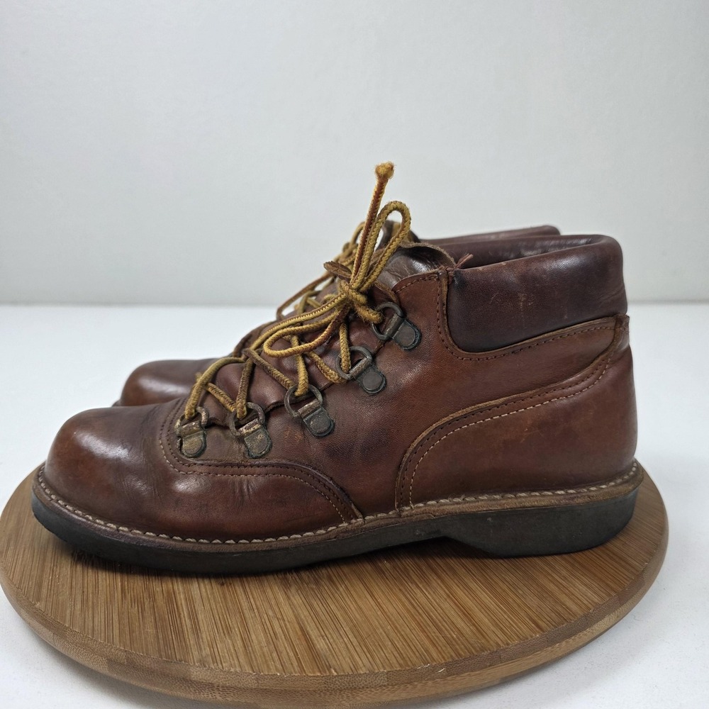 Danner Boots Womens Size 7.5 B Brown Leather Hiking Ankle Lace Up Trail Outdoor